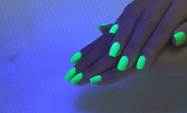 Glow In The Dark Nail Polish: Step 4, you could test out the glowing effect in a dark room
